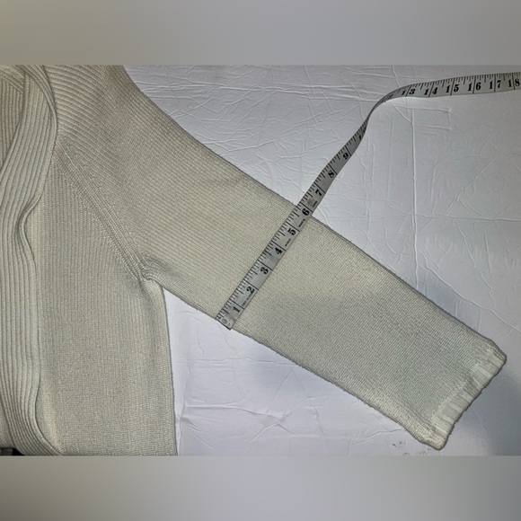 Talbots Cream Colored One Button Cardigan Sweater with Long Sleeves - Picture 9 of 11